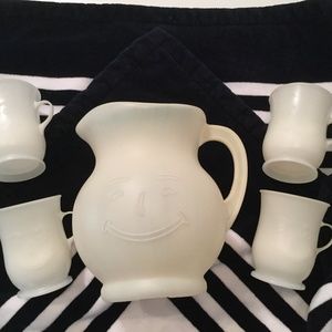 Vintage Kool-Aid Pitcher and 4 cups